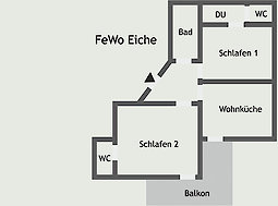 Grundriss - Ferienwohnung Eiche